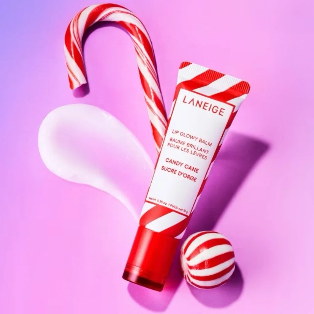 LANEIGE Lip Glowy Balm Candy Cane Peppermint Holiday Limited Edition Full Size